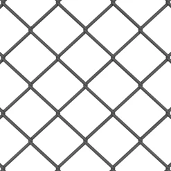 vidaXL Gaashek met palen 10 x 0,4 m PVC-Coated Staal Grijs Mesh