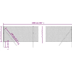 vidaXL Gaashek 0,8x10 m groen