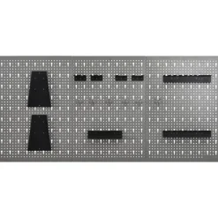 vidaXL Gaatjespaneel wandgemonteerd 3 st 40x58 cm staal