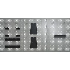 vidaXL Gaatjespaneel wandgemonteerd 3 st 40x58 cm staal