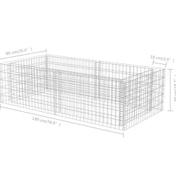 vidaXL Gabion plantenbak 180x90x50 cm gegalvaniseerd staal