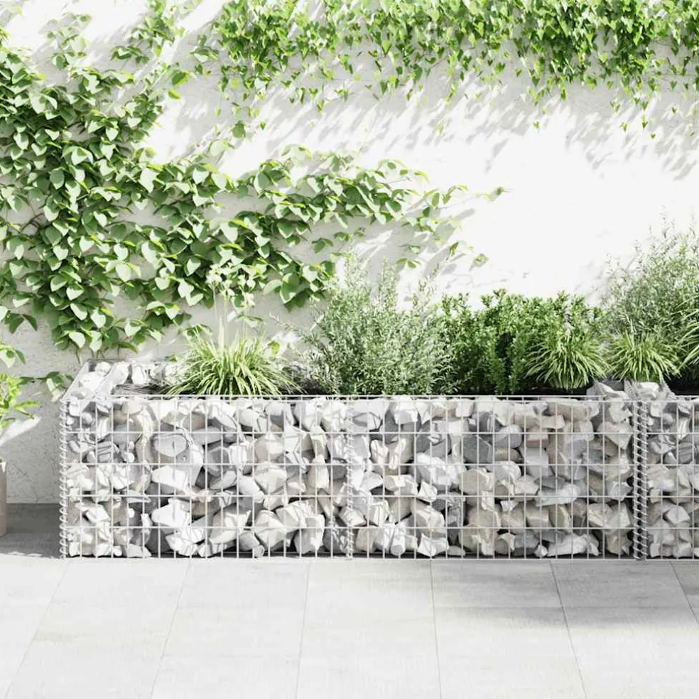 vidaXL Gabion plantenbak 180x90x50 cm gegalvaniseerd staal