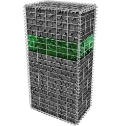 vidaXL Gabion stenen 25 kg groen 60-120 mm glas