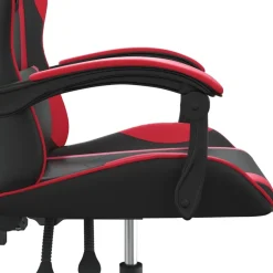 vidaXL Gamestoel draaibaar kunstleer zwart en rood
