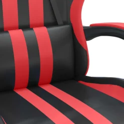 vidaXL Gamestoel draaibaar kunstleer zwart en rood