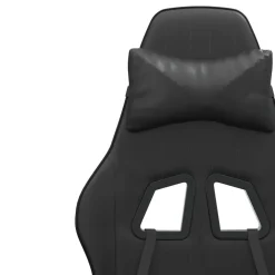 vidaXL Gamestoel draaibaar kunstleer zwart