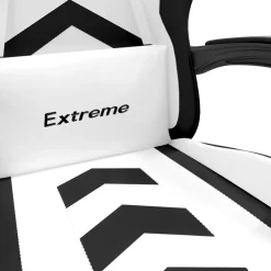 vidaXL Gamestoel draaibaar met voetensteun kunstleer zwart en wit
