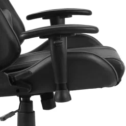 vidaXL Gamestoel draaibaar PVC grijs