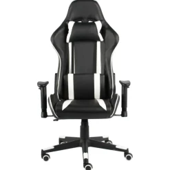 vidaXL Gamestoel draaibaar PVC wit
