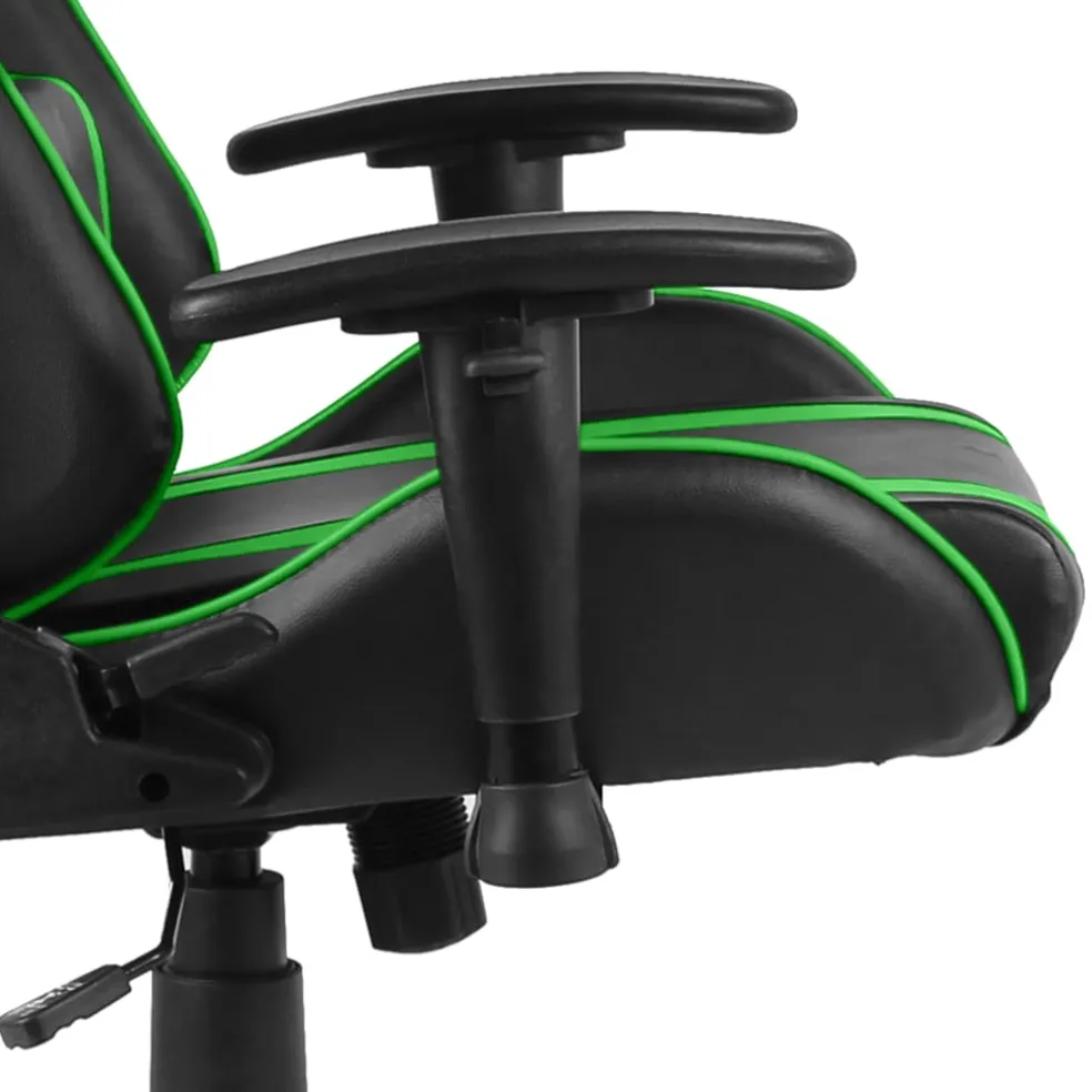 vidaXL Gamestoel draaibaar PVC groen