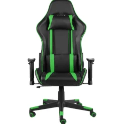 vidaXL Gamestoel draaibaar PVC groen