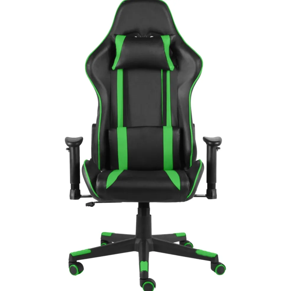 vidaXL Gamestoel draaibaar PVC groen