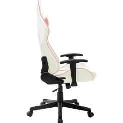 vidaXL Gamestoel kunstleer wit en roze