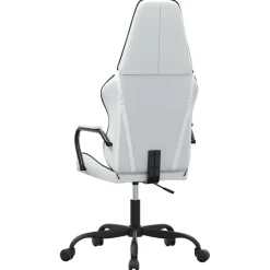 vidaXL Gamestoel kunstleer wit en zwart