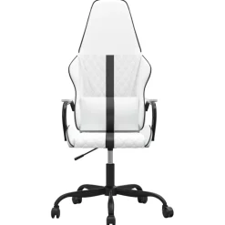vidaXL Gamestoel kunstleer wit en zwart