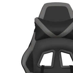 vidaXL Gamestoel kunstleer zwart en grijs