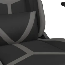 vidaXL Gamestoel kunstleer zwart en grijs