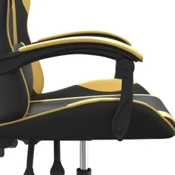 vidaXL Gamestoel kunstleer zwart en goud