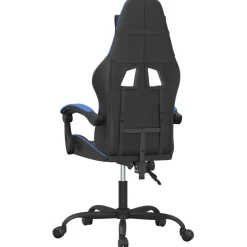 vidaXL Gamestoel kunstleer zwart en blauw