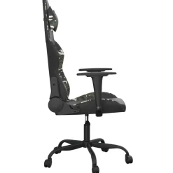 vidaXL Gamestoel kunstleer zwart en wit
