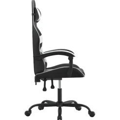 vidaXL Gamestoel kunstleer zwart en wit