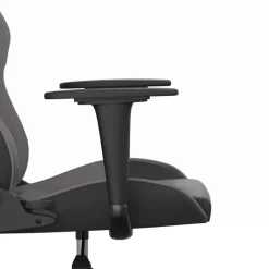 vidaXL Gamestoel kunstleer zwart en grijs