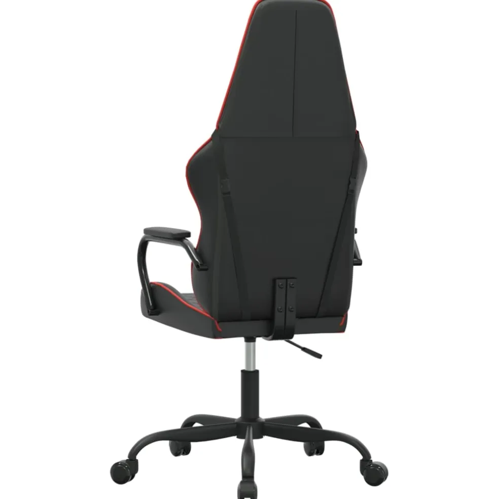 vidaXL Gamestoel kunstleer zwart en rood