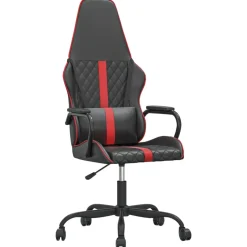 vidaXL Gamestoel kunstleer zwart en rood