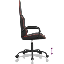 vidaXL Gamestoel kunstleer zwart en rood
