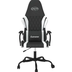 vidaXL Gamestoel kunstleer zwart en oranje