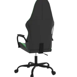 vidaXL Gamestoel kunstleer zwart en groen
