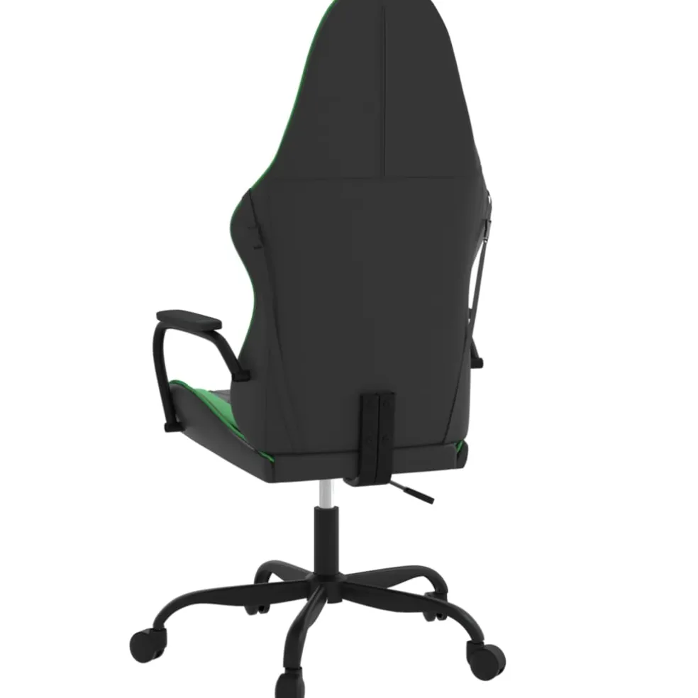 vidaXL Gamestoel kunstleer zwart en groen