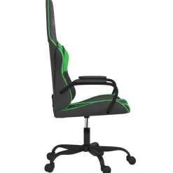 vidaXL Gamestoel kunstleer zwart en groen