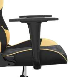 vidaXL Gamestoel kunstleer zwart en goud