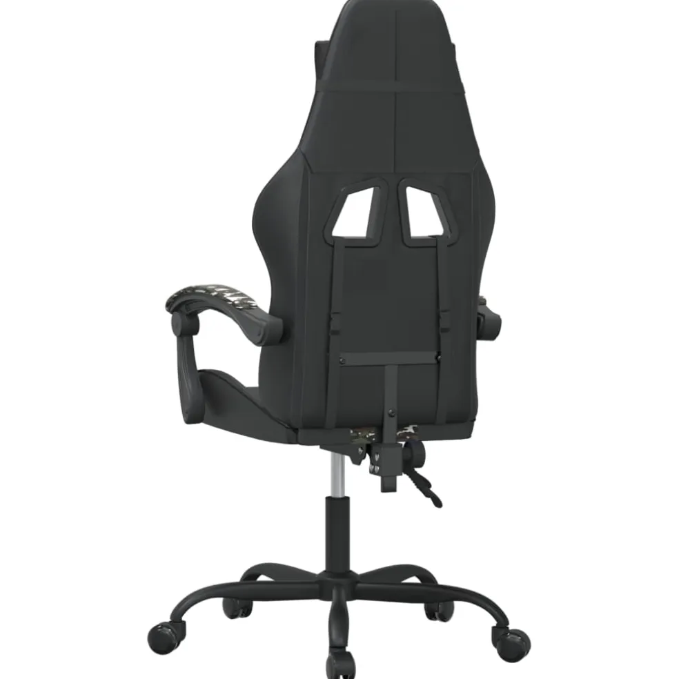 vidaXL Gamestoel kunstleer zwart en camouflage