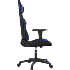 vidaXL Gamestoel kunstleer zwart en blauw