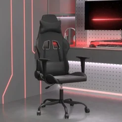 vidaXL Gamestoel kunstleer zwart