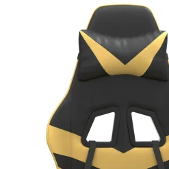 vidaXL Gamestoel kunstleer zwart en goud