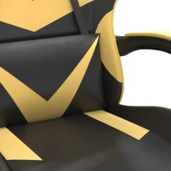 vidaXL Gamestoel kunstleer zwart en goud