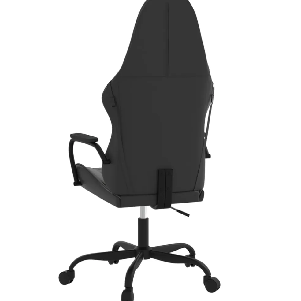 vidaXL Gamestoel kunstleer zwart en grijs