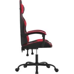 vidaXL Gamestoel kunstleer zwart en rood