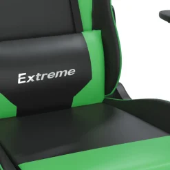 vidaXL Gamestoel met voetensteun kunstleer zwart en goudkleurig