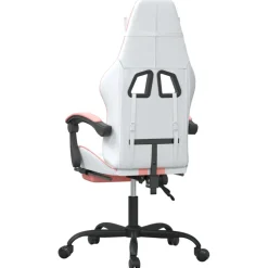 vidaXL Gamestoel met voetensteun kunstleer zwart en groen