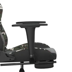 vidaXL Gamestoel met voetensteun kunstleer zwart en camouflage