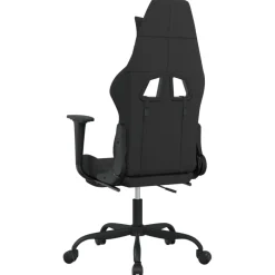 vidaXL Gamestoel met voetensteun stof zwart en camouflage