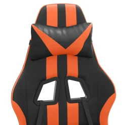 vidaXL Gamestoel met voetensteun stof zwart en blauw