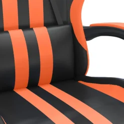 vidaXL Gamestoel met voetensteun stof zwart en blauw