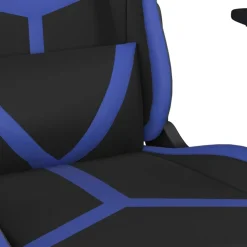vidaXL Gamestoel met voetensteun kunstleer wit en zwart