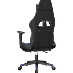vidaXL Gamestoel met voetensteun kunstleer wit en zwart
