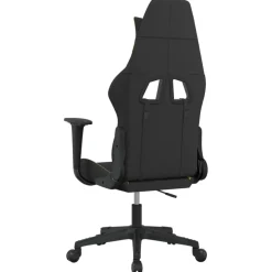 vidaXL Gamestoel stof zwart en lichtgroen